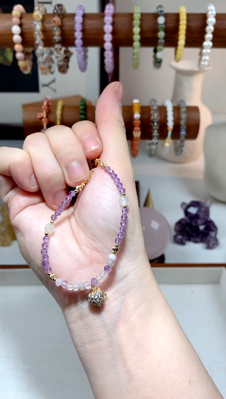 【闪购商品】水晶手链银S925镶嵌多样性发一