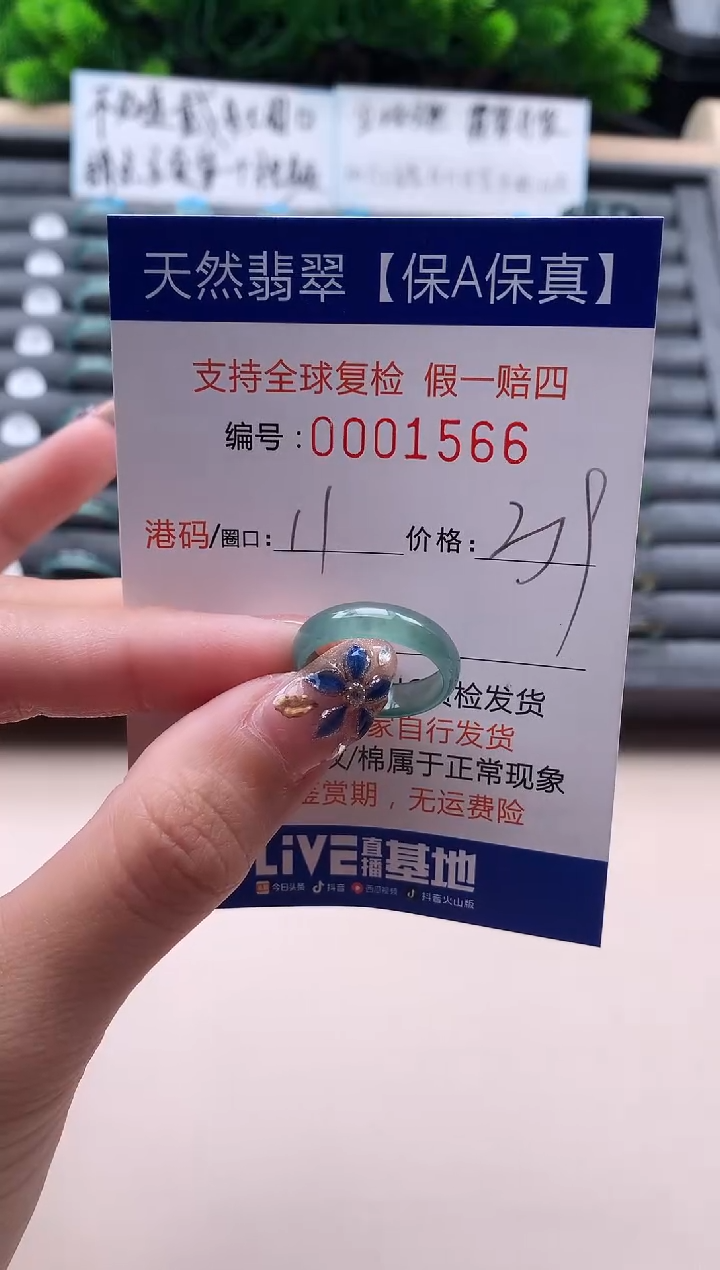 未镶嵌戒指翡翠天然  1566