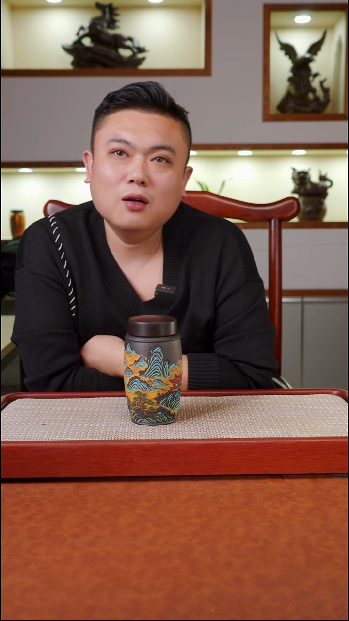 茶杯紫砂茶杯紫砂泥绘宝象