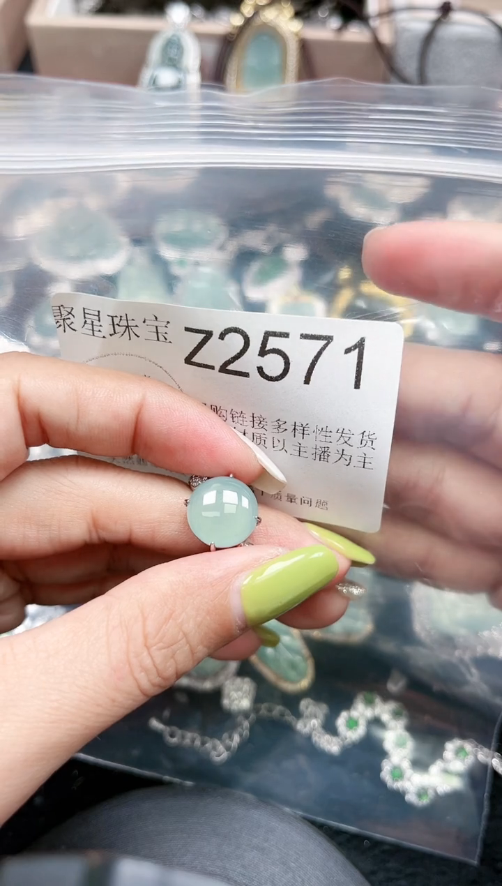 【闪购商品】翡翠颈饰未镶嵌赠皮绳2571