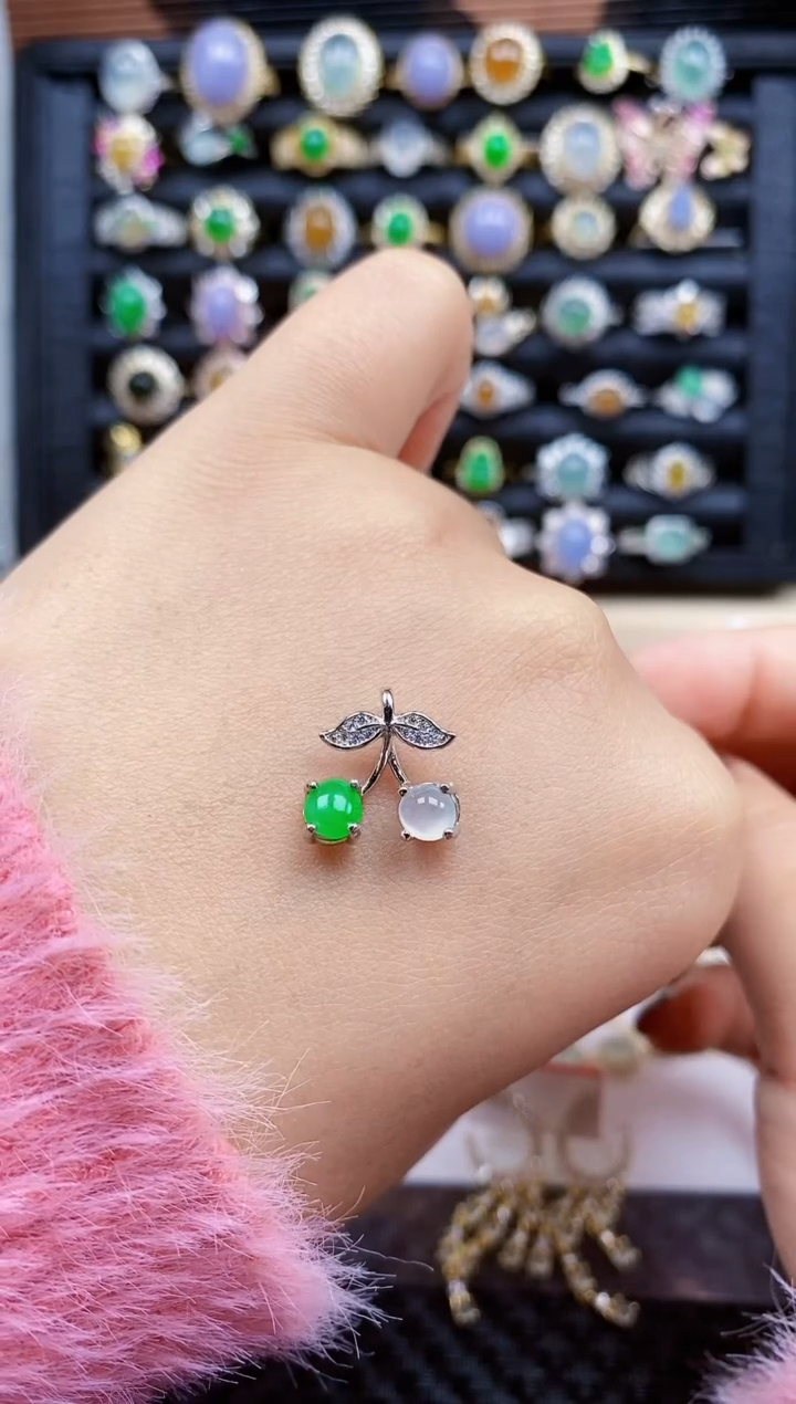 银S925镶嵌戒指翡翠62