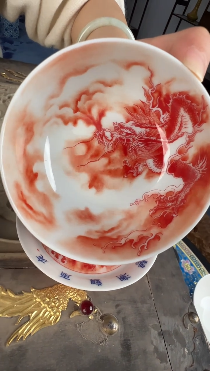 摆件瓷景德镇瓷器普洱杯