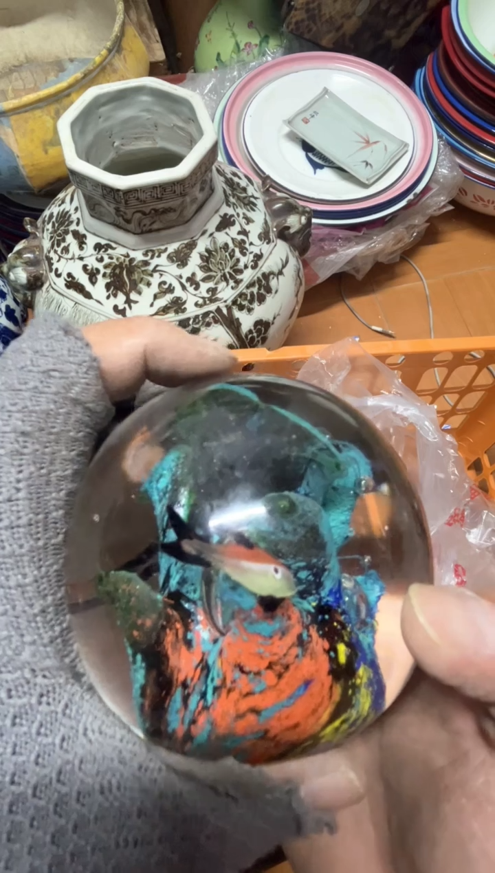 手工艺品琉璃江*摆件 