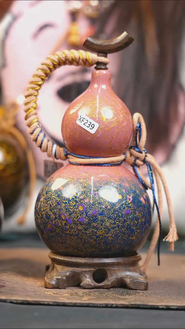 【闪购商品】XF239漆艺酒葫芦不包手串及旋转底座