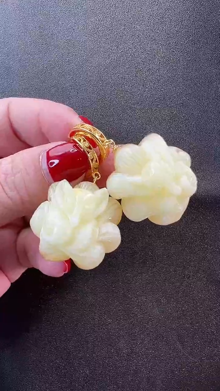 【闪购商品】琥珀耳饰未镶嵌耳环