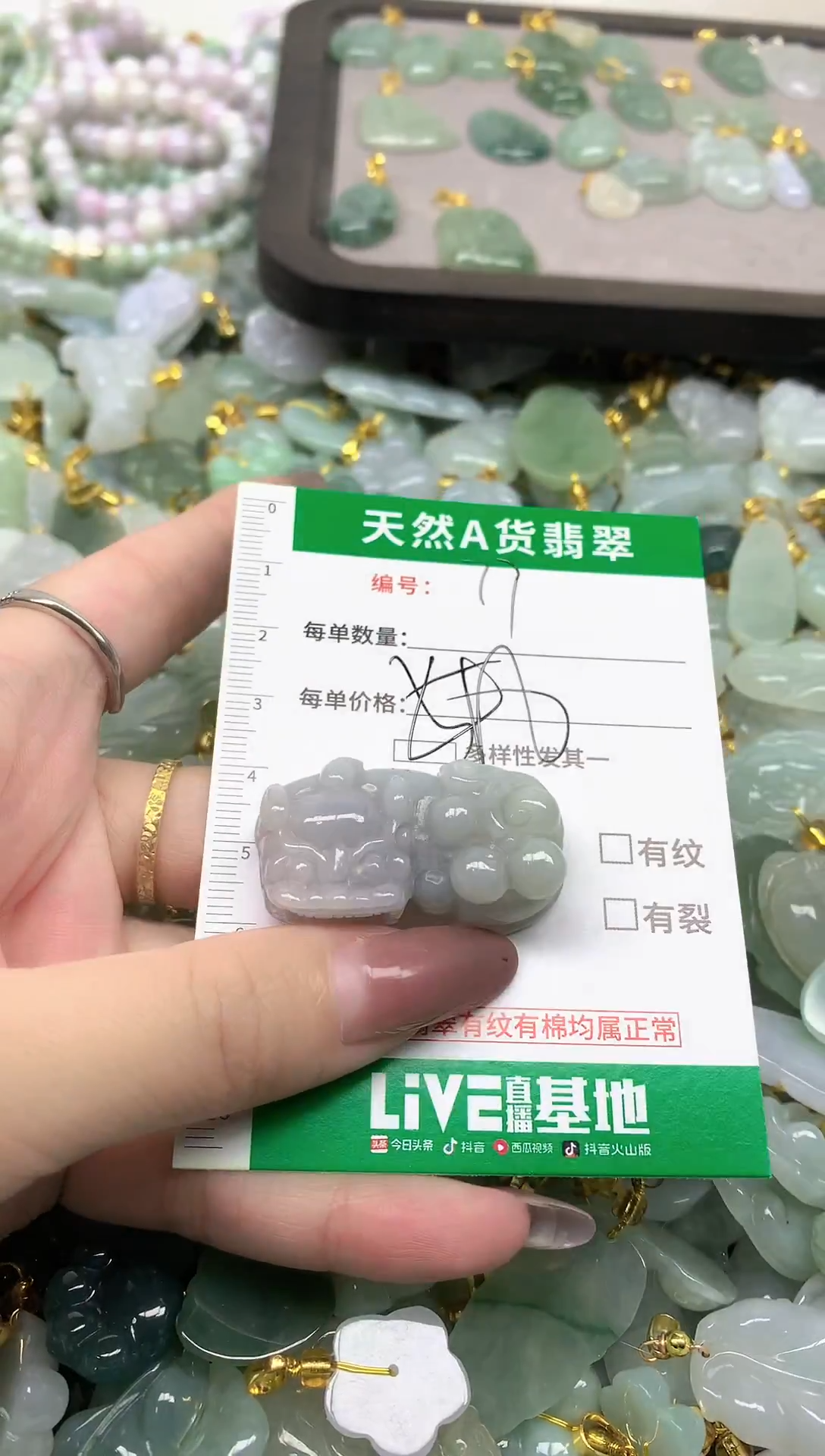 颈饰未镶嵌翡翠纯天然缅甸A货翡翠-77