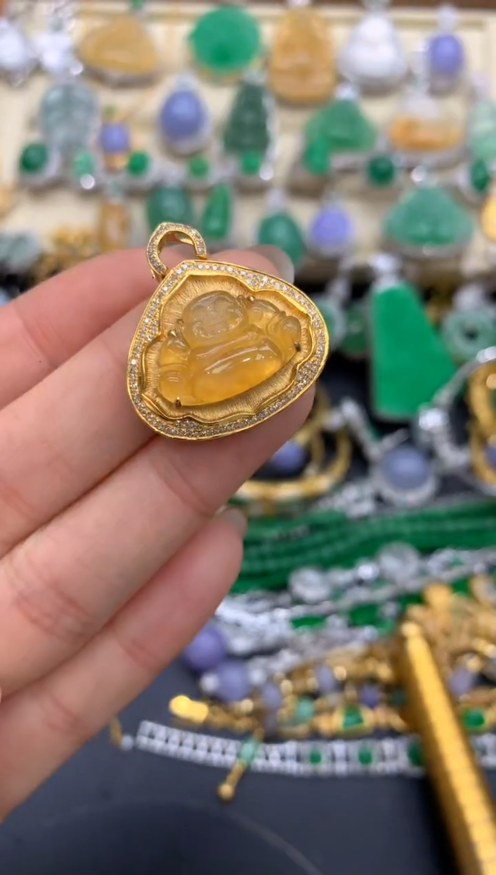 【闪购商品】翡翠颈饰18K金镶嵌432-中国好珍宝