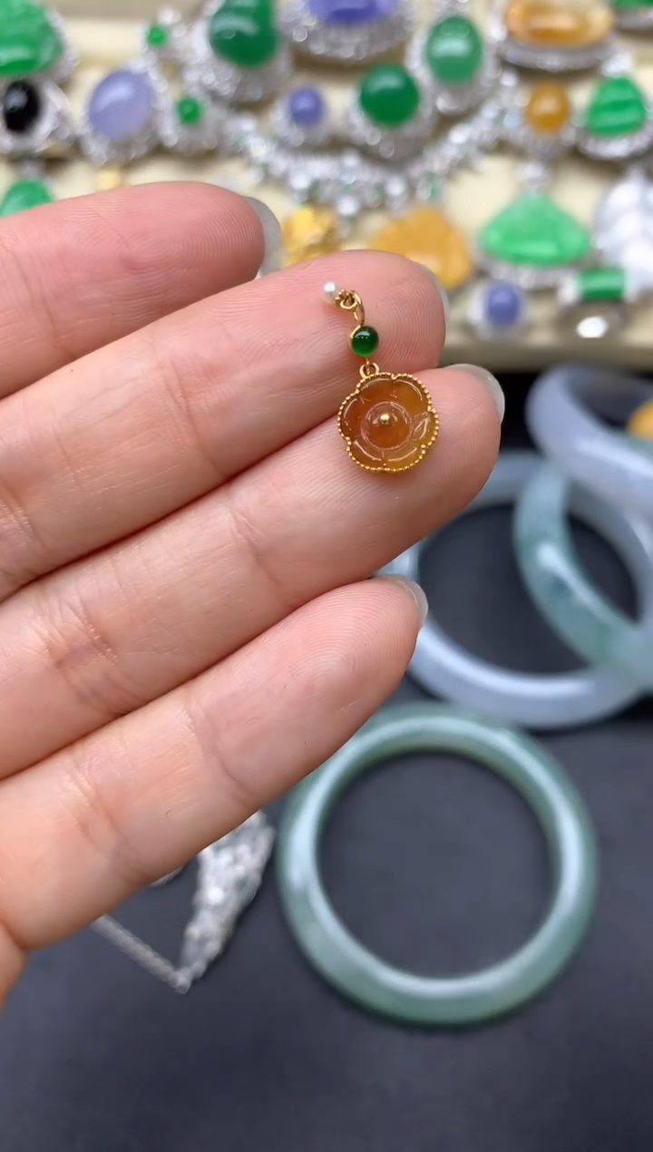 【闪购商品】翡翠颈饰18K金镶嵌97-中国好珍宝