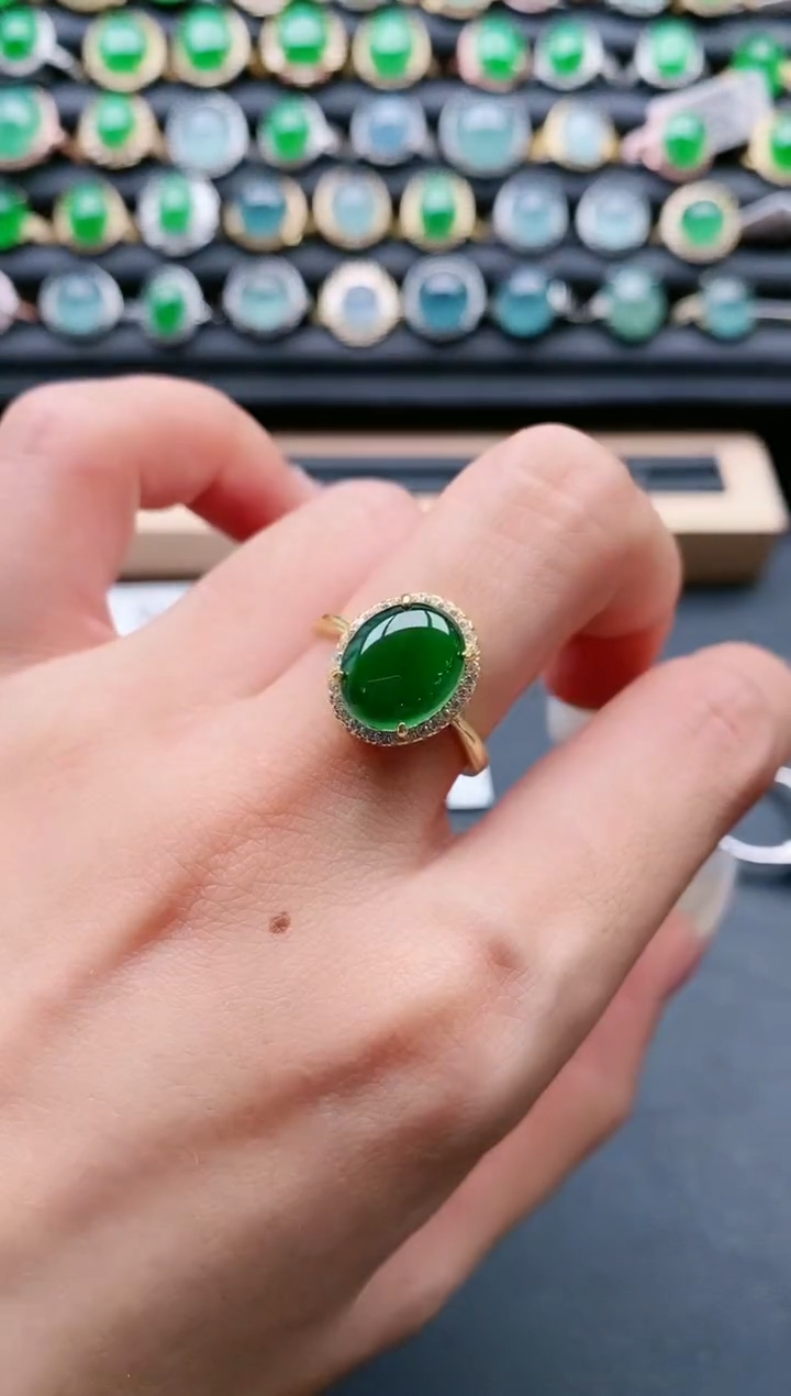 【闪购商品】翡翠戒指银S925镶嵌11111