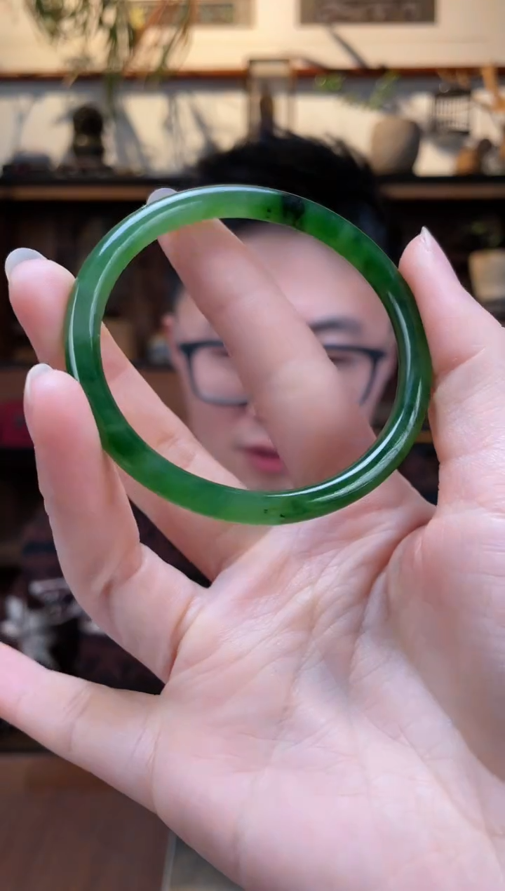 【闪购商品】和田玉手镯未镶嵌55#碧玉手镯HX