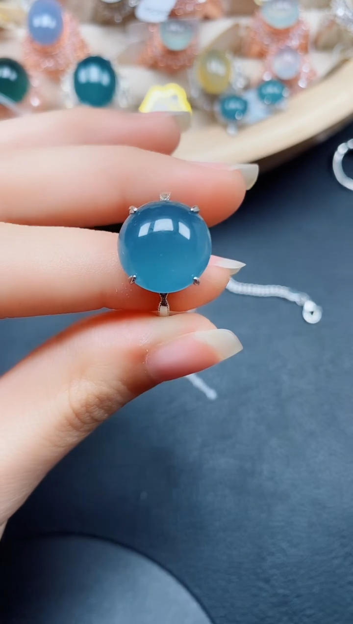【闪购商品】翡翠戒指银S925镶嵌翡翠