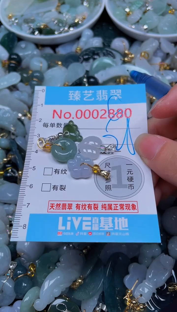 吊坠(不含链)未镶嵌翡翠2880