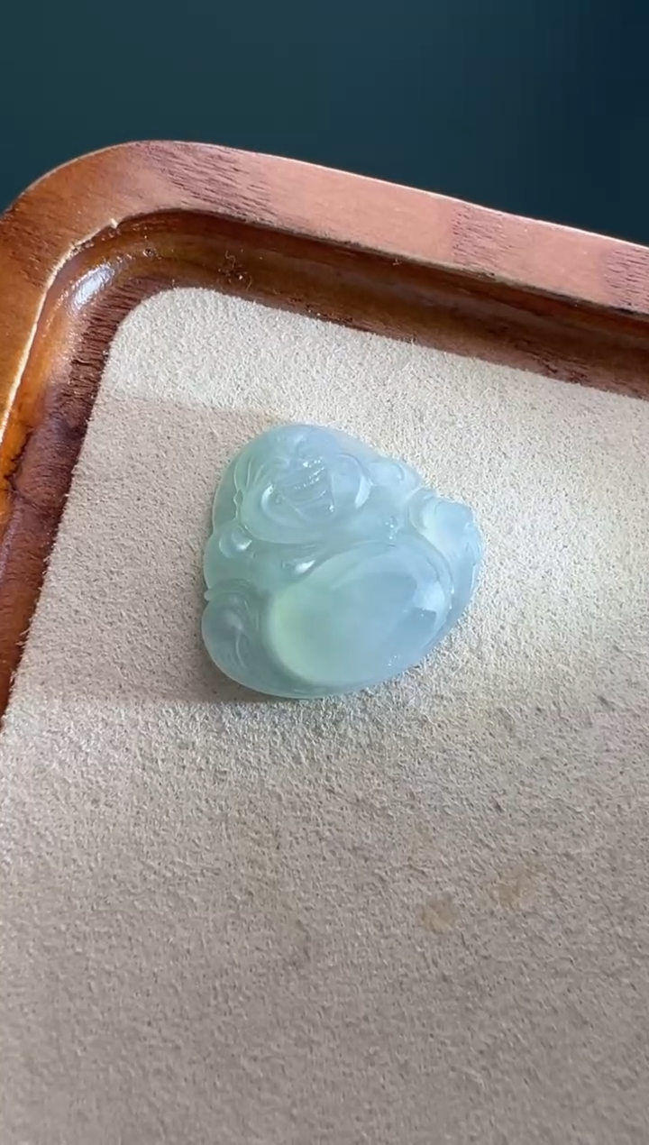 未镶嵌定制翡翠冰蓝佛公