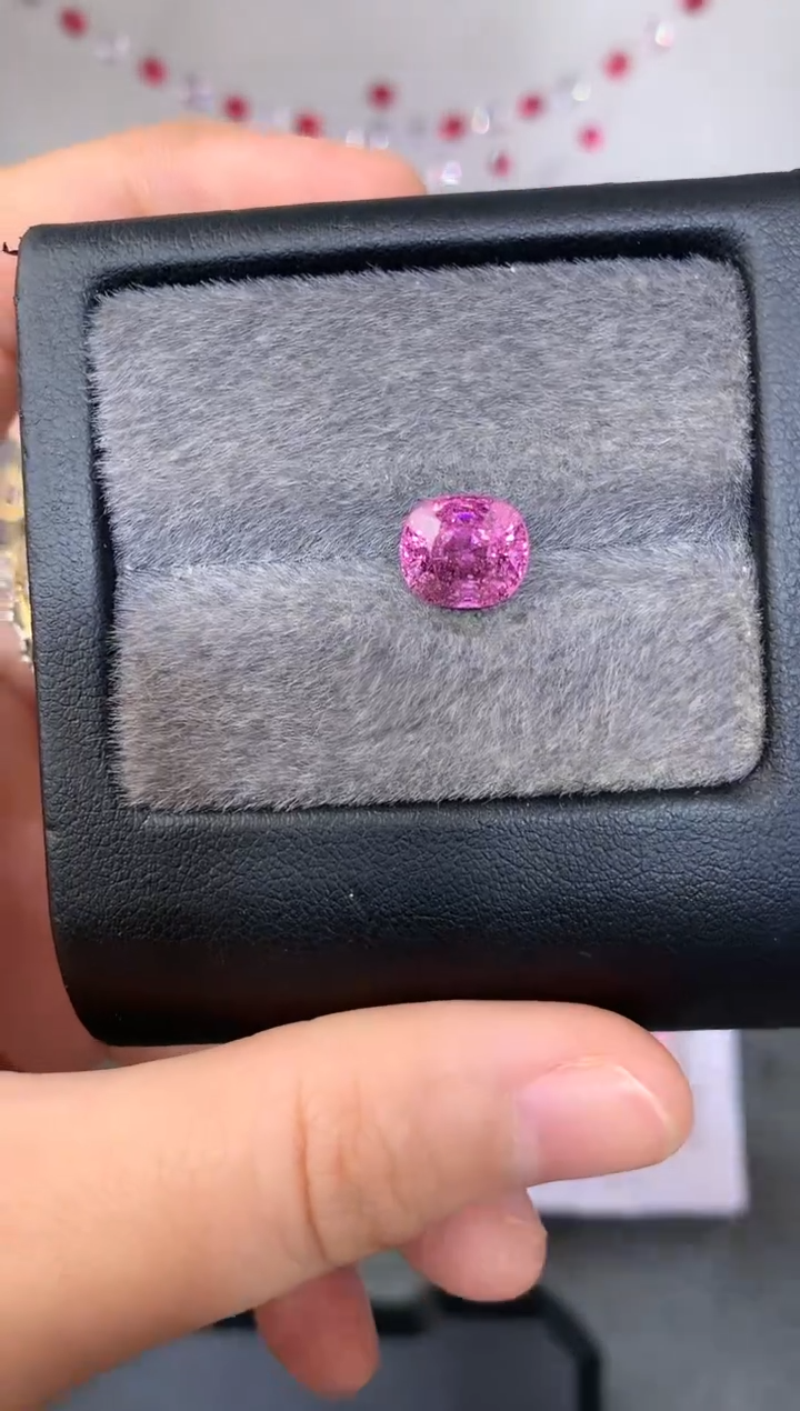 【闪购商品】定制尖晶石裸石未镶嵌枕型 粉色调 3.54ct