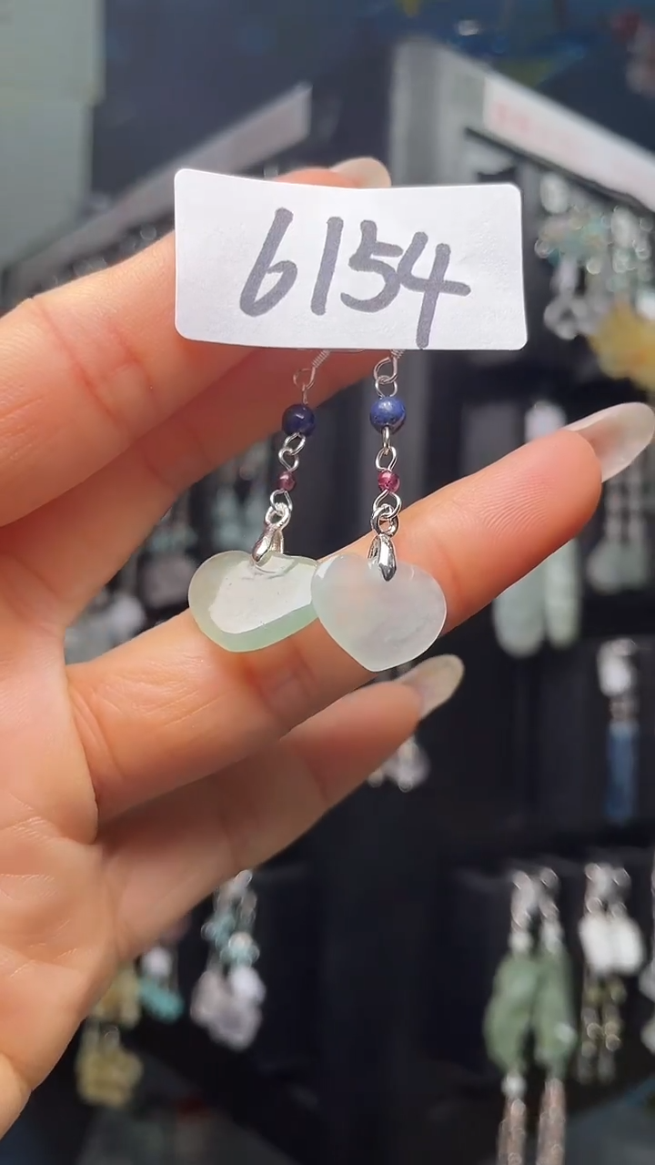 银S925镶嵌耳饰紫晶喜欢拍