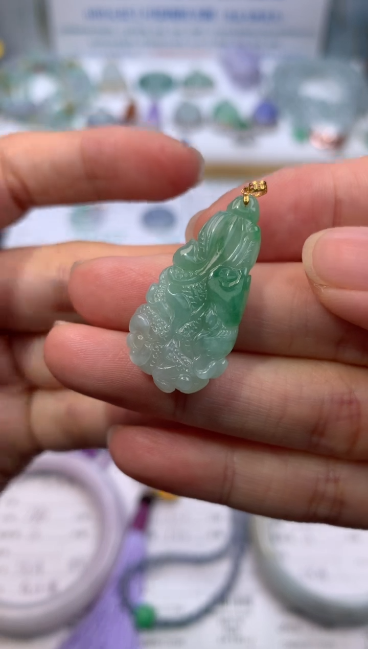【闪购商品】定制翡翠18K金镶嵌模式推广期24小时鉴赏期