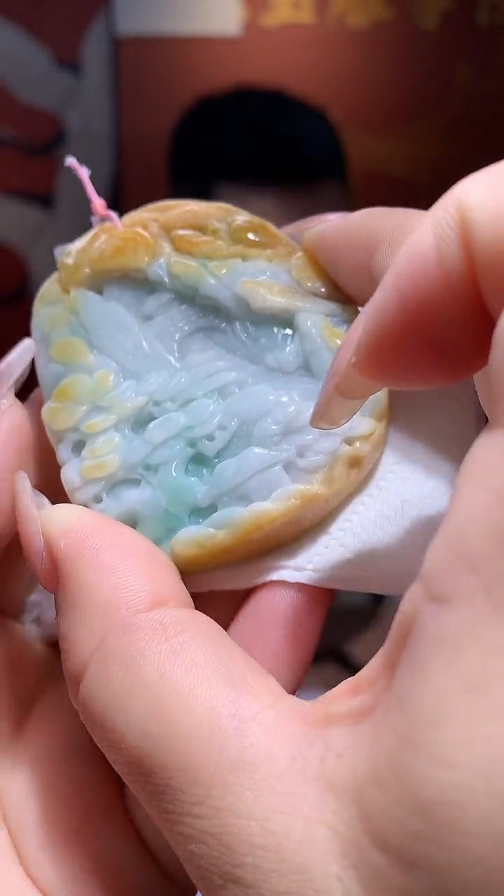 【闪购商品】定制翡翠未镶嵌1072xx-毛货挂件12