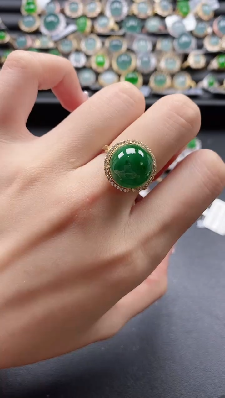 【闪购商品】翡翠戒指银S925镶嵌15151