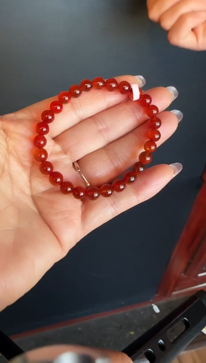 手串琥珀未镶嵌#26缅甸琥珀血珀手串6mm