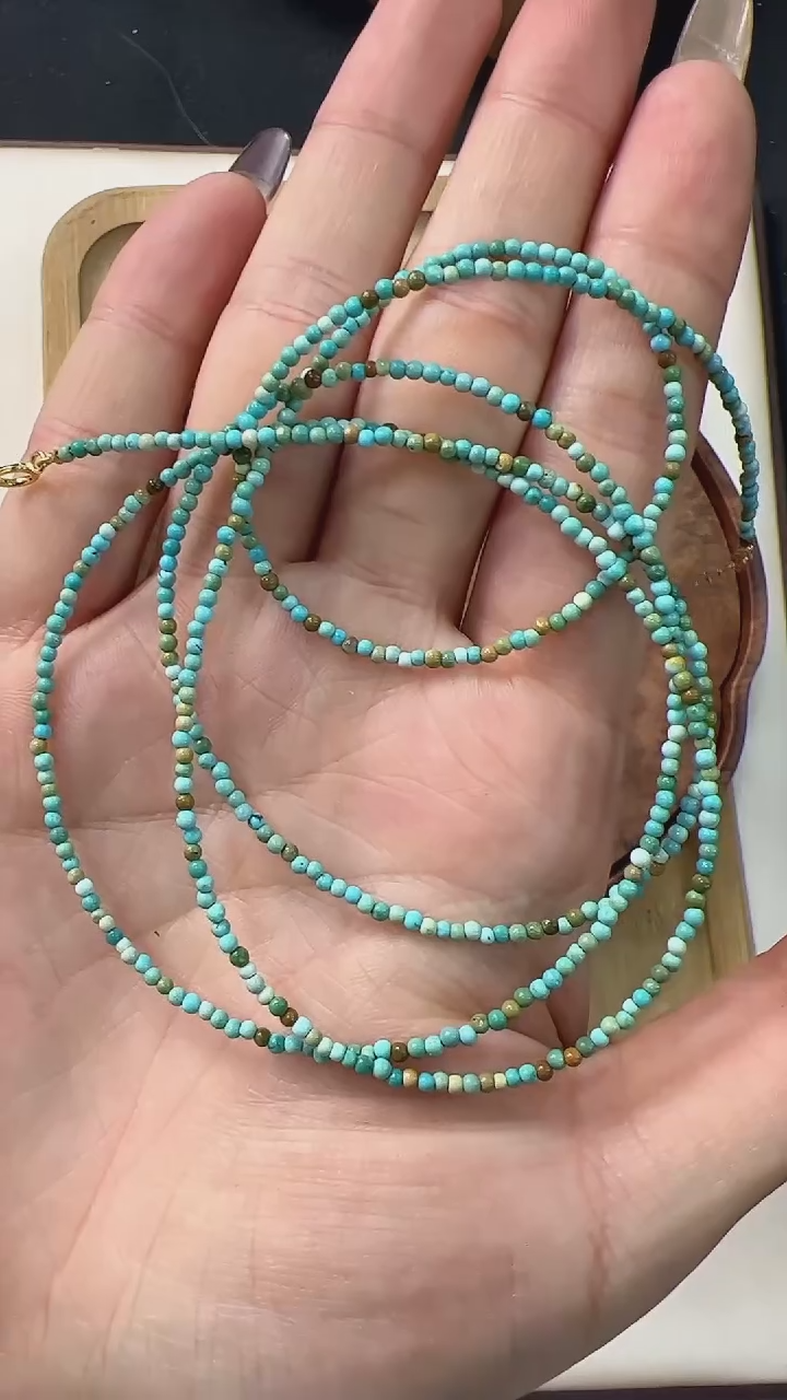 【闪购商品】绿松石项链银S925镶嵌ELQ1210 多样性发一件