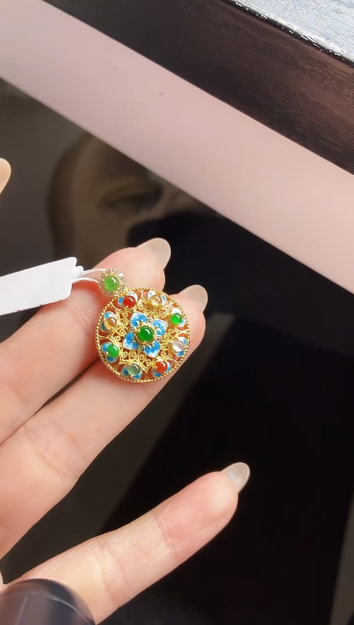 银S925镶嵌戒指翡翠12