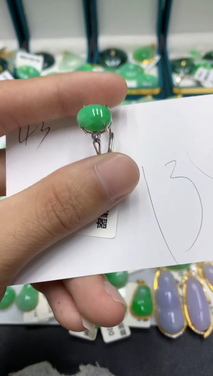 【闪购商品】翡翠颈饰银S925镶嵌翡翠