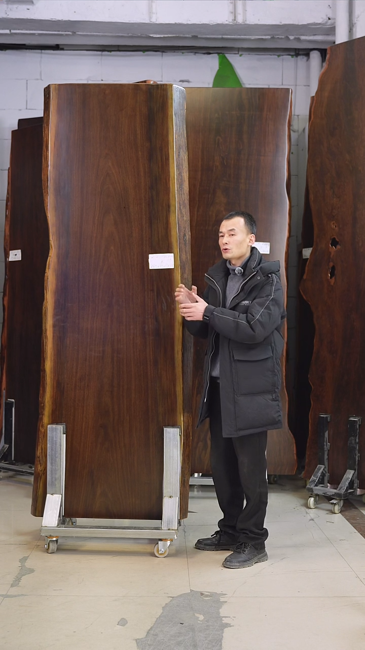 ZZ-GL22刚果黑檀231.5*81*7.5加黑三角支架*2