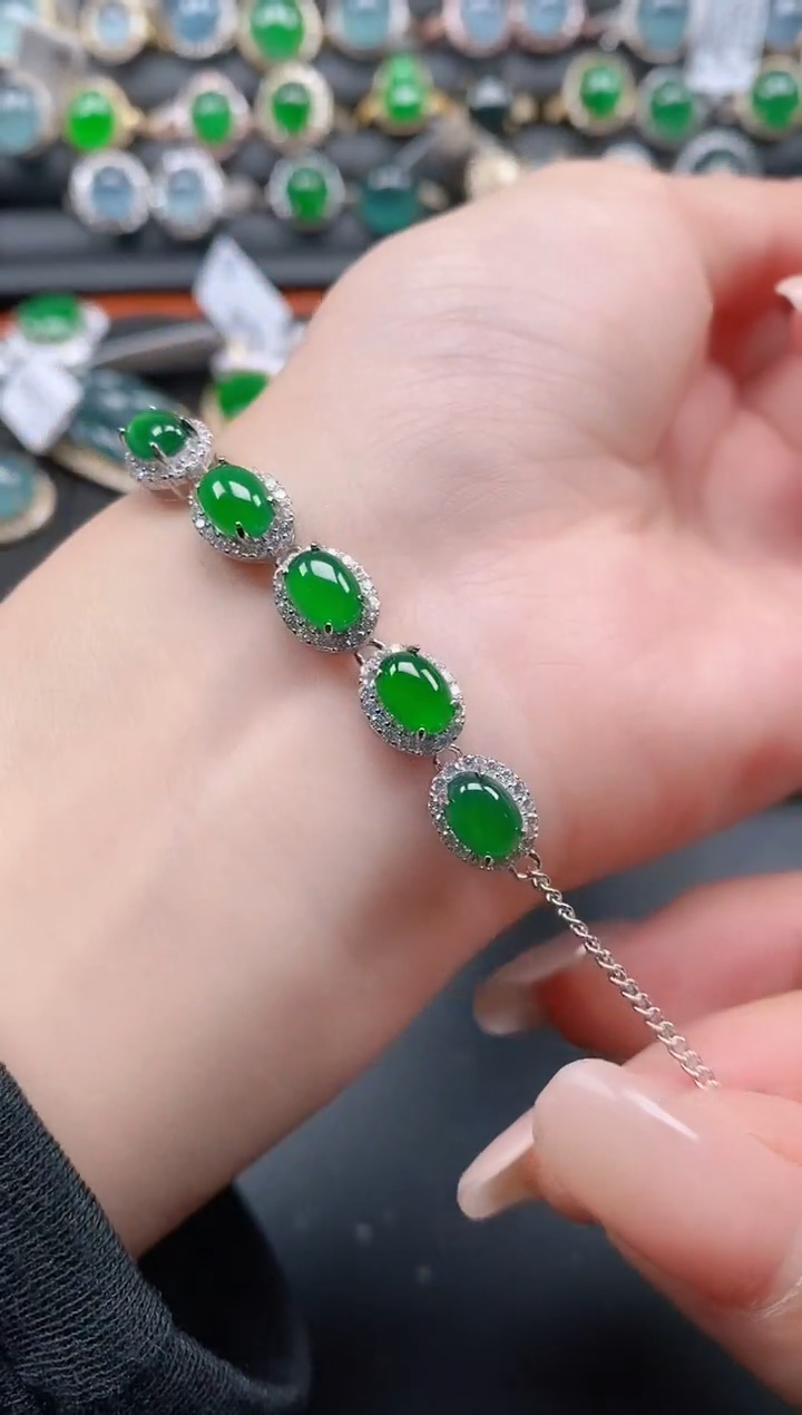 银S925镶嵌戒指翡翠11