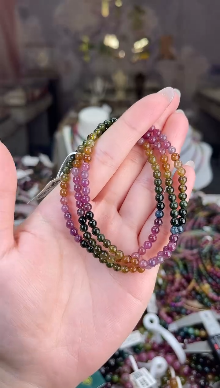【闪购商品】碧玺/未镶嵌4mm+碧玺多圈多样性发货