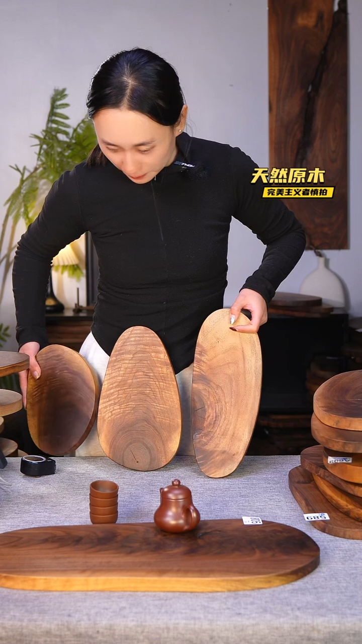 木北美黑胡桃原木.干裂疤结不属于商品质量问题完美主义者慎拍