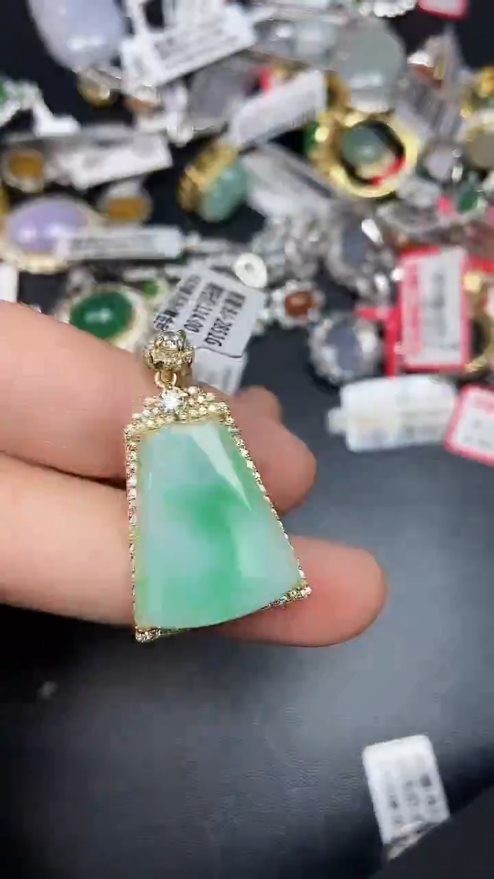 银S925镶嵌戒指翡翠1670