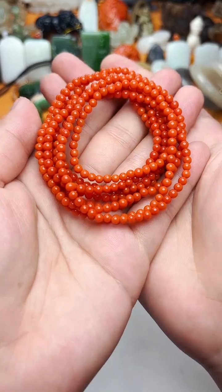 【闪购商品】南红玛瑙手串未镶嵌多圈手串多样性拍一发一01