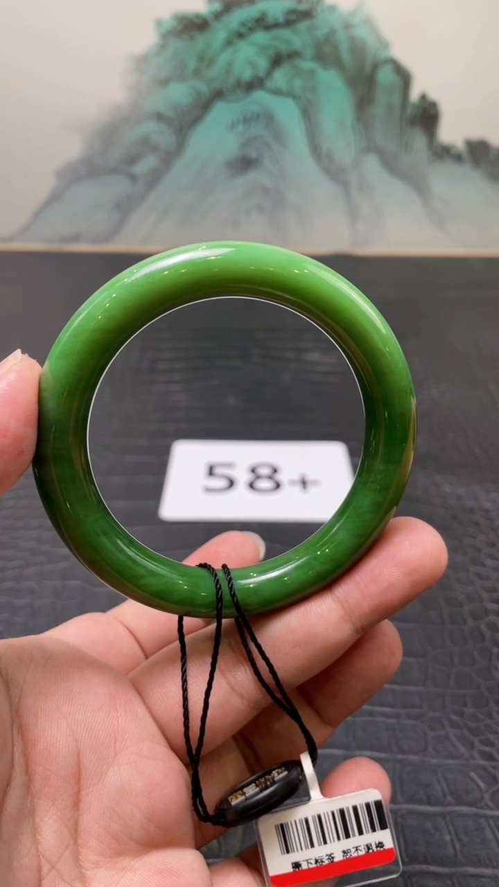 未镶嵌手镯和田玉（碧玉）佰****)58+