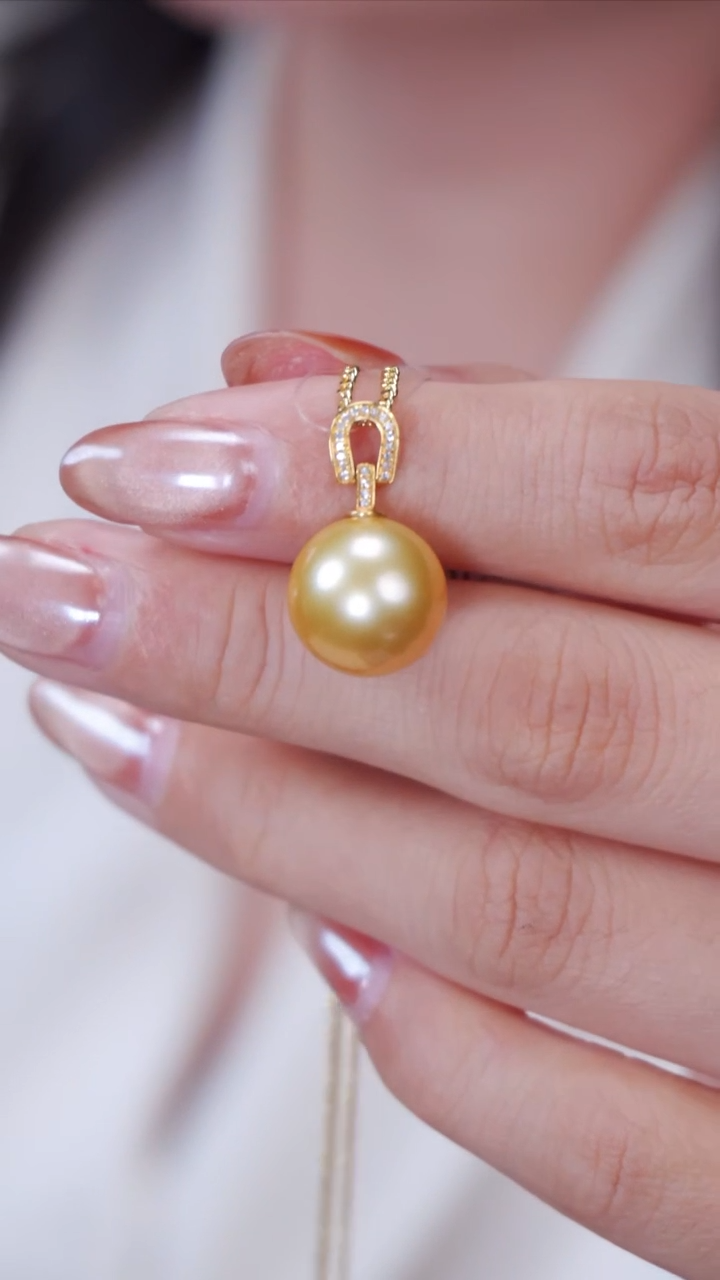 18K金镶嵌戒圈海水珍珠舍*【点位12mm左右  实际以证书为主】