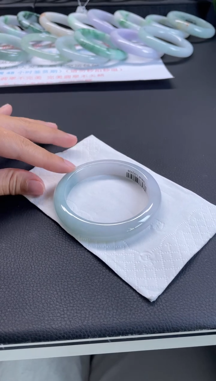 未镶嵌翡翠定制翡翠37#天然缅甸A货翡翠手镯58-59圈口