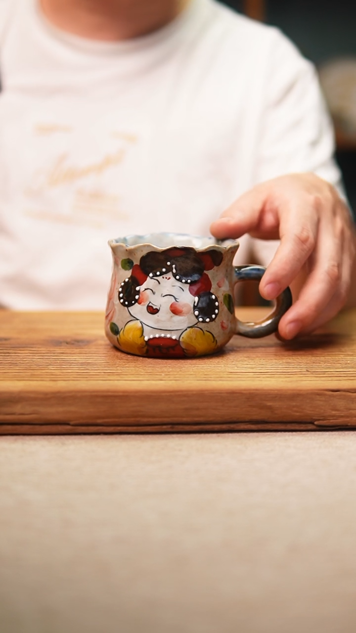 @@陶园瓷舍@@纯手工手绘@高温釉下彩