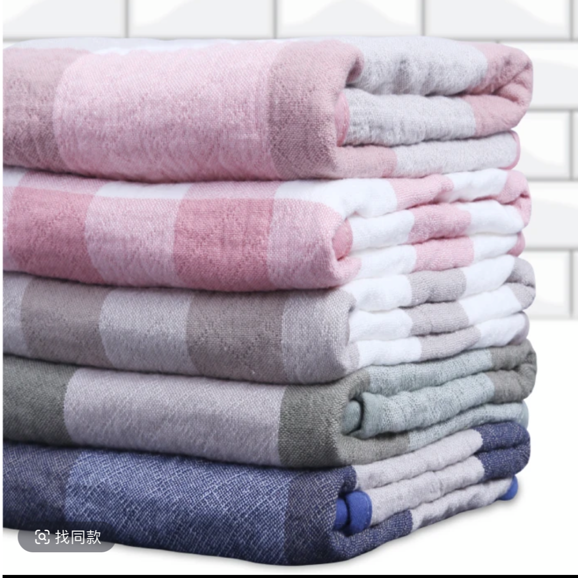 【无印风枕巾】全棉水洗棉纱布枕巾柔软吸水家用加大