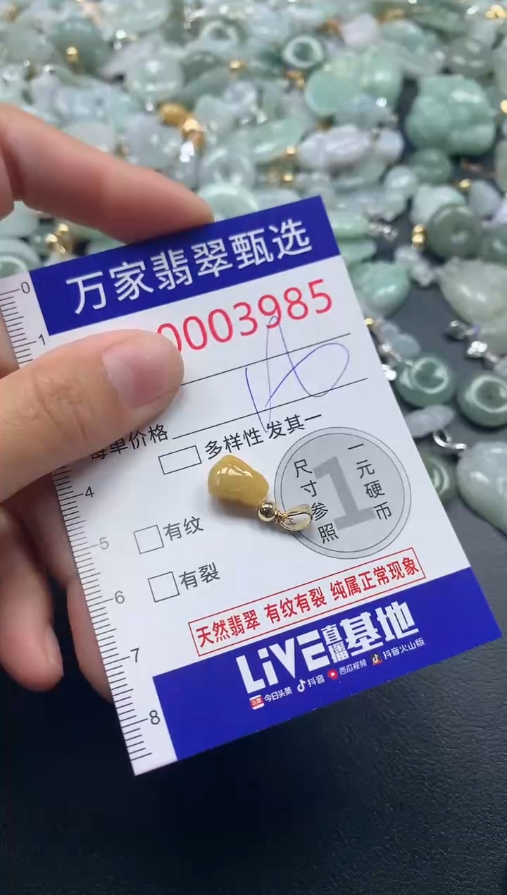 吊坠(不含链)未镶嵌翡翠3985