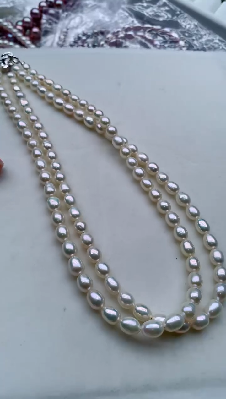 淡水珍珠合金项链多样性发其一，非无暇