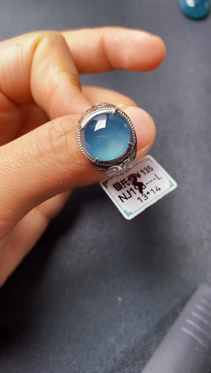 银S925镶嵌戒指翡翠33333333333