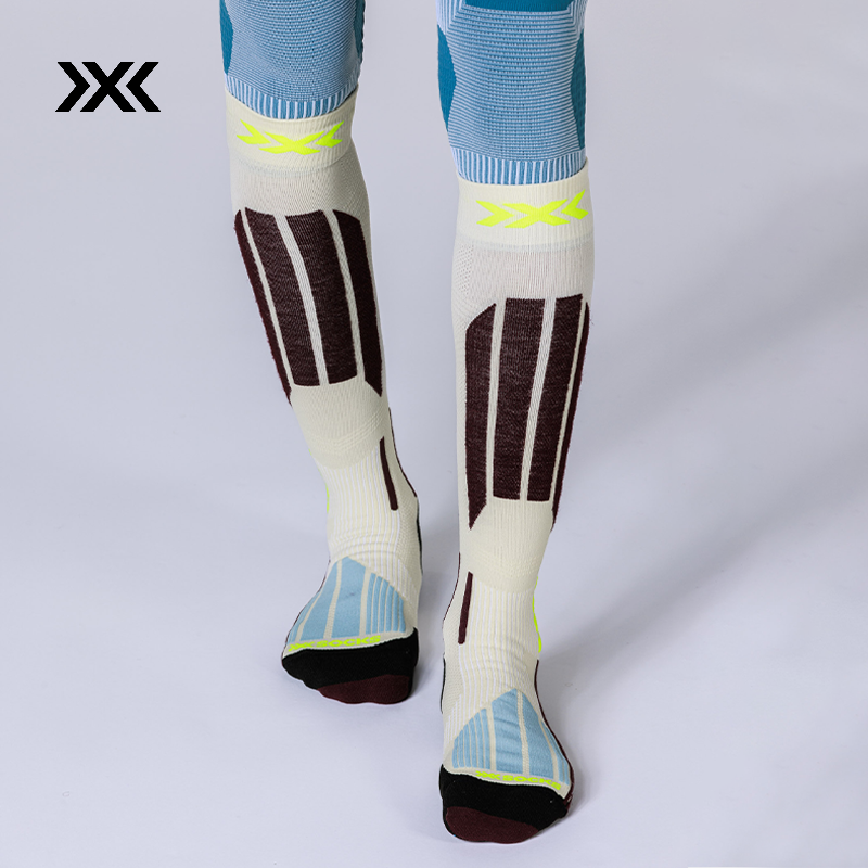 X-SOCKS 女士专业越野滑雪袜训练高筒压缩袜跑步袜 XS-WYXTW24W