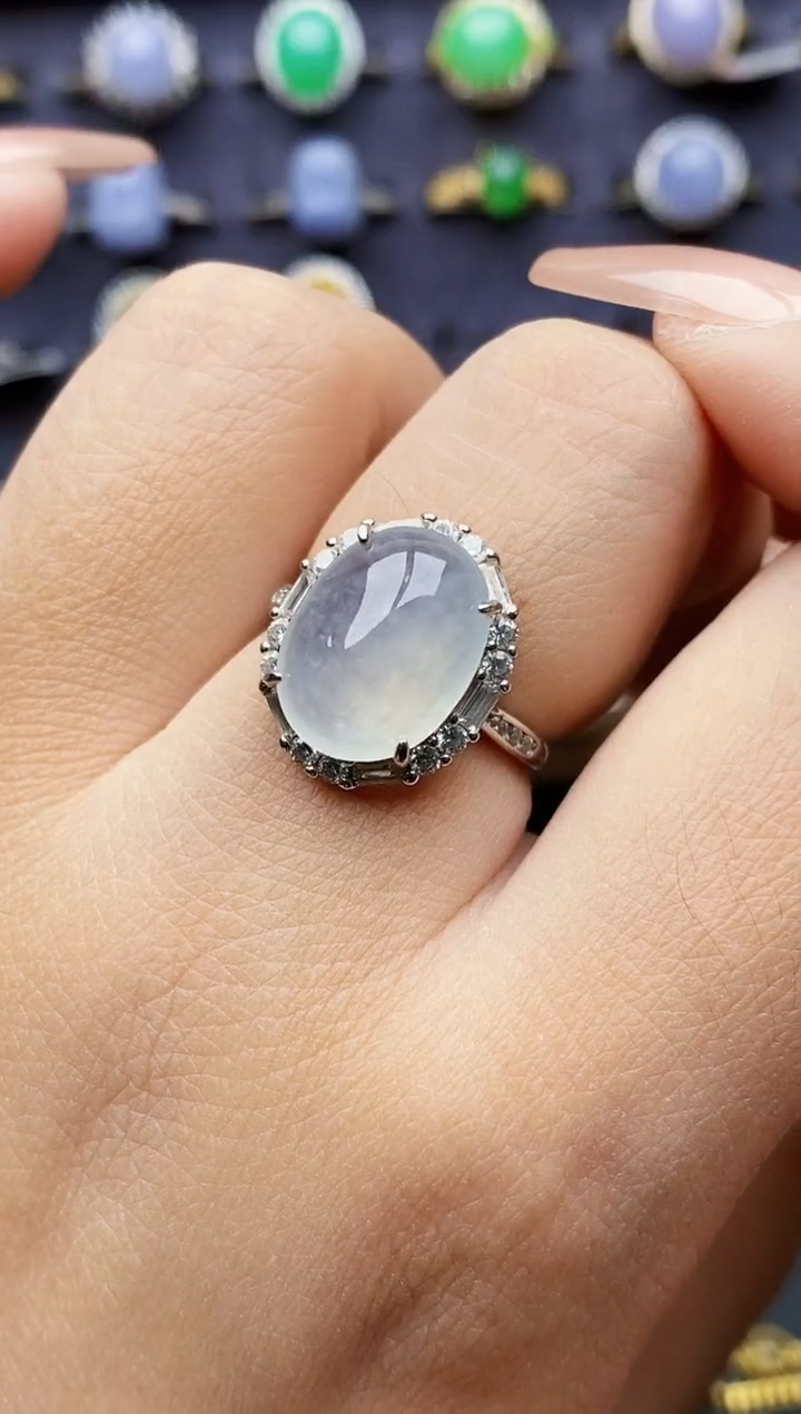 银S925镶嵌戒指翡翠1611