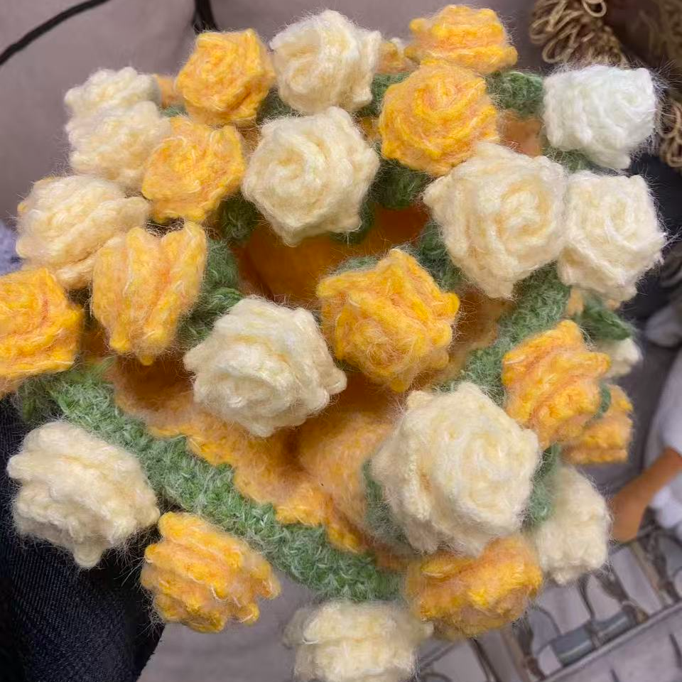 长绒渐变线玫瑰毯七星毯毛线材料钩织材料线长绒毛渐变中国红手工