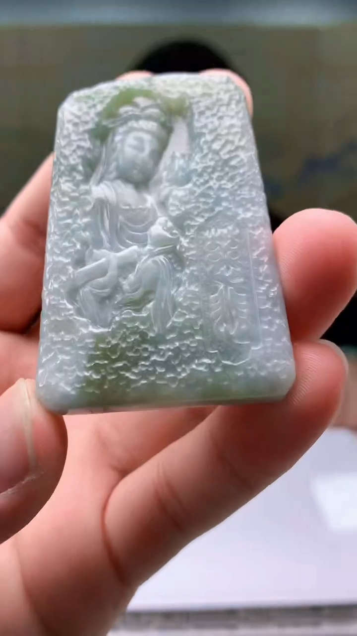 【闪购商品】定制翡翠未镶嵌4917bb-毛货挂件21