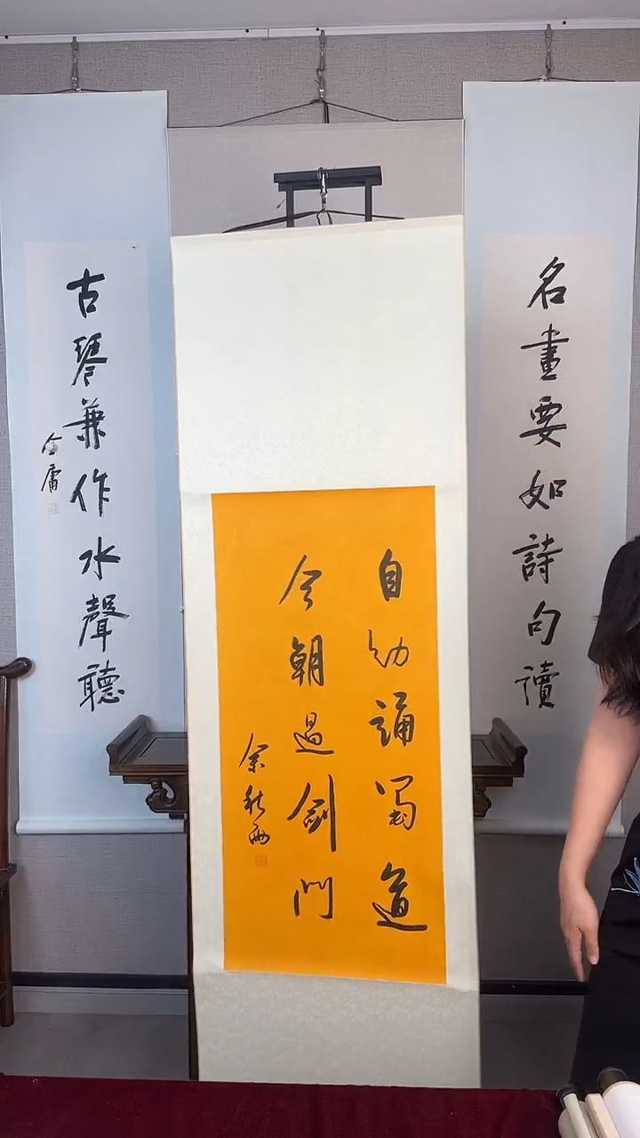 书法余秋雨老师作品轴