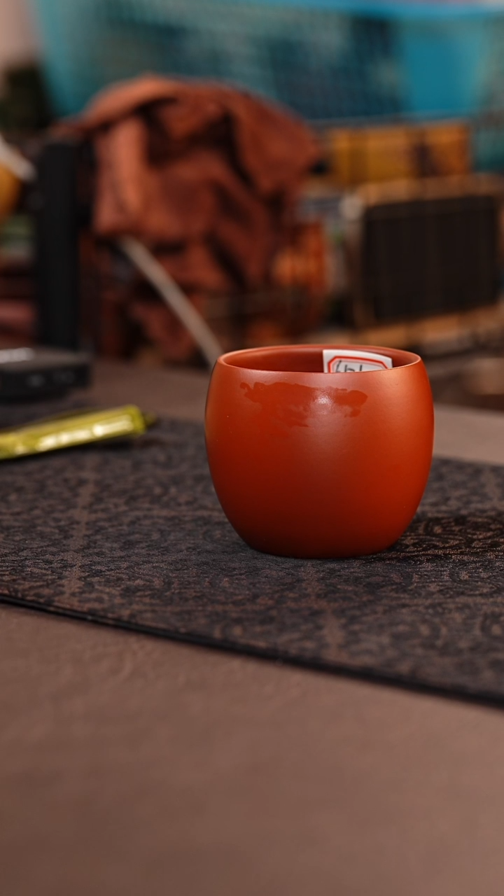茶杯紫砂原矿泥料大红袍光杯
