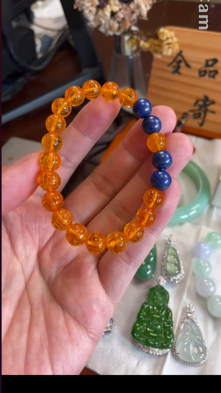 未镶嵌定制琥珀1888号