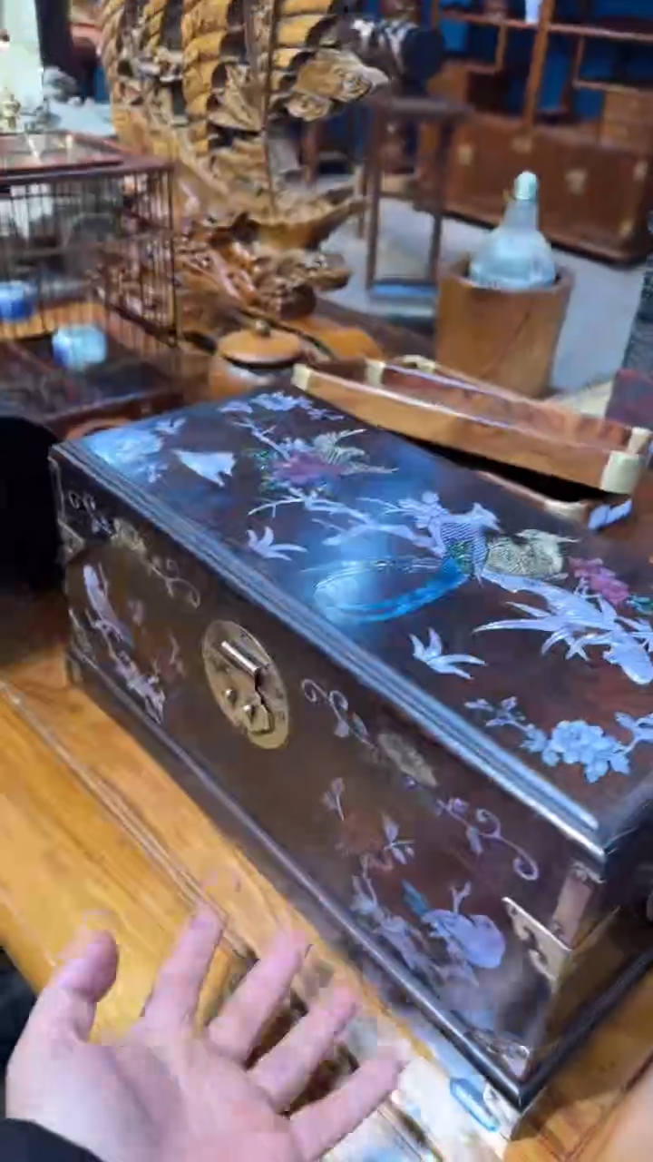 木紫檀底座款螺钿大箱子邵氏紫檀木艺