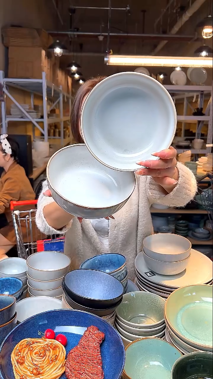 瓷98【瑕疵】外贸尾货窑变釉下彩