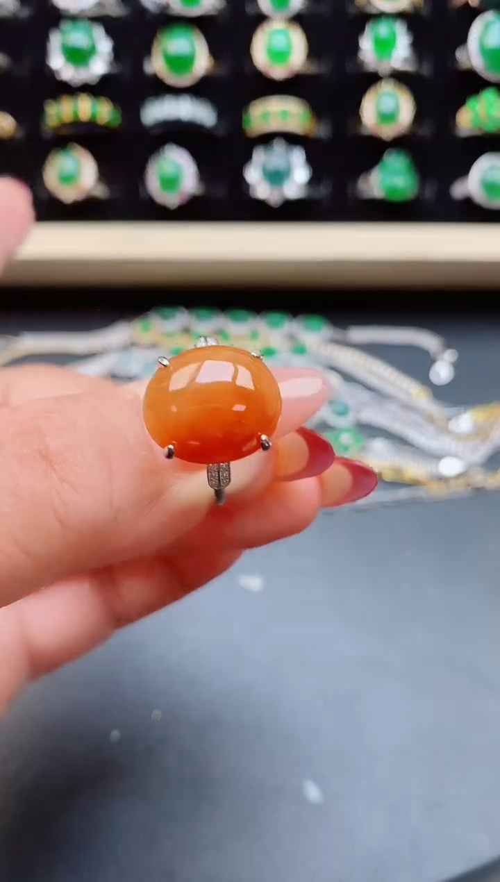 【闪购商品】翡翠戒指银S925镶嵌8505058